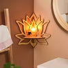 1 piece of creative simple nail wall storage display rack (without nails), black simple lotus shape wall decoration pendants