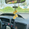 Handmade Crochet Car Pendant Decoration Bluebell Flower Rearview Mirror of The Car Hanging Keychain Accessori