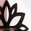 1 piece of creative simple nail wall storage display rack (without nails), black simple lotus shape wall decoration pendants