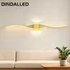 Modern LED Wall Sconce Light for Bedroom Living Room Bedside Decor Indoor Lighting in Black White Gold