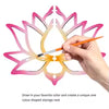 1 piece of creative simple nail wall storage display rack (without nails), black simple lotus shape wall decoration pendants