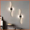 Modern LED Wall Sconce Light for Bedroom Living Room Bedside Decor Indoor Lighting in Black White Gold