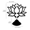 1 piece of creative simple nail wall storage display rack (without nails), black simple lotus shape wall decoration pendants