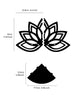 1 piece of creative simple nail wall storage display rack (without nails), black simple lotus shape wall decoration pendants