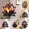 1 piece of creative simple nail wall storage display rack (without nails), black simple lotus shape wall decoration pendants